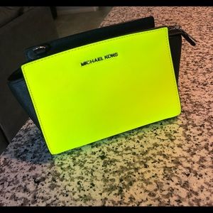 Michael Kors neon yellow crossbody bag